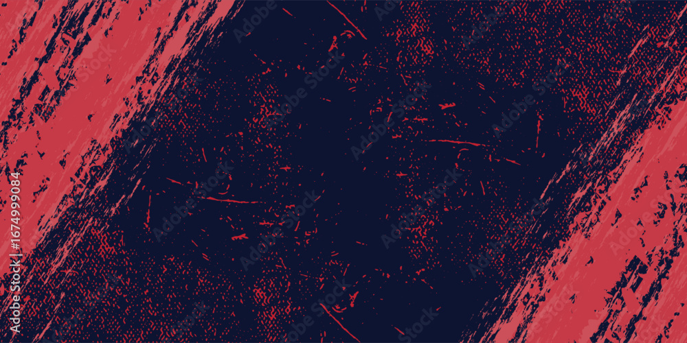 Poster modern texture of old surface on black background with red scratches. vector background