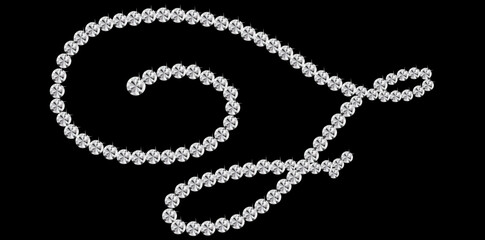 Silver Diamonds Alphabet Letter F Luxury Text Design Vector Illustration.	