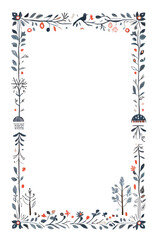 Obraz premium Decorative Floral Border Illustration