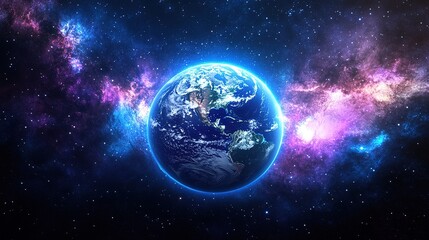 Fototapeta premium High-resolution_cinematic shot of glowing Earth