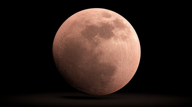 Close-up of the moon against a black background, presenting surreal details and cinematic atmosphere, creates a striking celestial scene for the use of celestial themes.