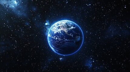 Obraz premium High-resolution_cinematic shot of glowing Earth