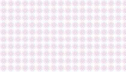 Elegant geometric pattern featuring repeating abstract floral shapes in shades of purple and pink