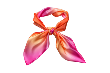 Ombre silk neckerchief tied