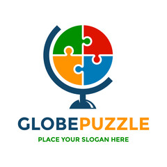 A vibrant logo of a globe made from puzzle pieces, symbolizing global problem-solving, international collaboration, or worldwide community initiatives.