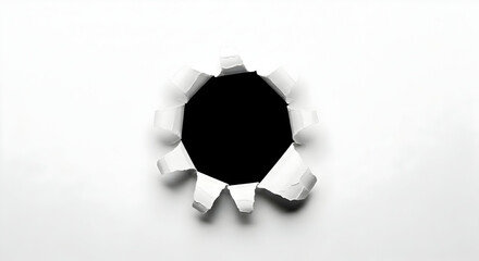 Torn Paper: A Dramatic, Black Hole Abstract Image