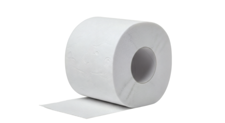 Isolated Toilet Paper Roll on Black Background
