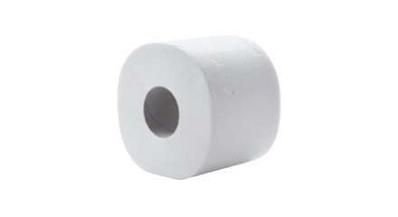 Clean White Toilet Paper Roll Isolated Against Black Backdrop for Personal Hygiene and Bathroom Supplies