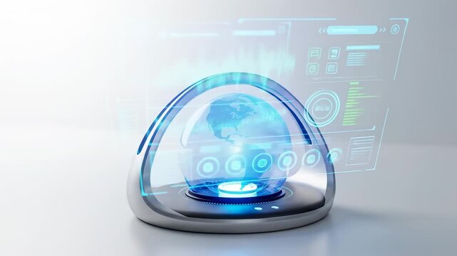 Futuristic Digital Hazard Warning Device