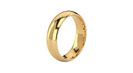 Elegant gold ring shines beautifully isolated against a stark black background, symbolizing love and commitment.
