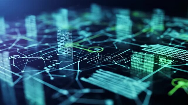 Digital Data Network Animation