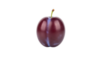 Isolated fresh plum exhibiting smooth skin and vibrant color, perfect for healthy eating and culinary uses