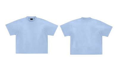 baby blue t shirt boxy mock up	