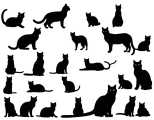 Cat Silhouette Vector Art, Intricate Powerful and Ready for Print or Web, Sharp Details. Strong Identity. Timeless Design, Symbolize Strength 