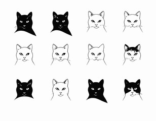 Fototapeta premium Cat Silhouette Vector Art, Intricate Powerful and Ready for Print or Web, Sharp Details. Strong Identity. Timeless Design, Symbolize Strength 