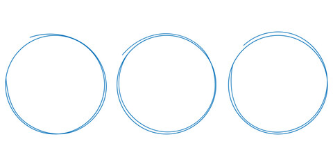 Hand drawn cartoon circle line vector illustration. eps 10