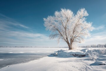Frozen winter landscape