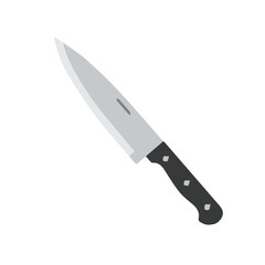 Chef's Knife Illustration: A Clean, Modern Graphic of a Kitchen Knife. Perfect for Food-Related Designs, Cooking Themes, and Culinary Concepts.