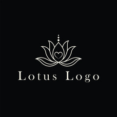Minimalist Lotus Flower Logo design 