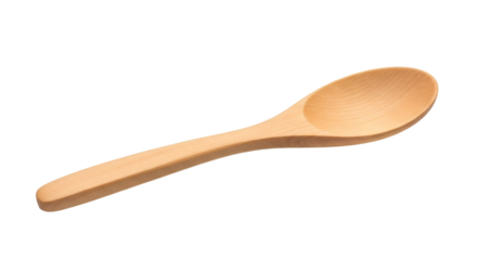 Elegant wooden spoon on a black backdrop offering a natural kitchen cooking utensil with craftsmanship