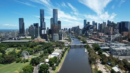 Obraz premium Melbourne city in Australia view from above