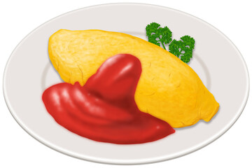 オムライスのイラスト