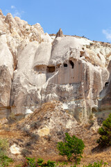 Majestic landscape of Cappadocia’s fairy chimneys, the region’s stunning geological wonders,...