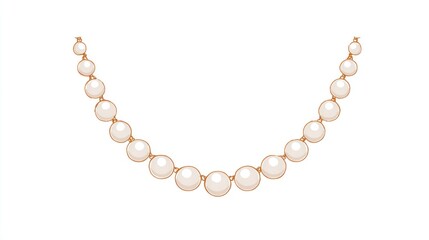 Obraz premium Elegant pearl necklace, gold tone