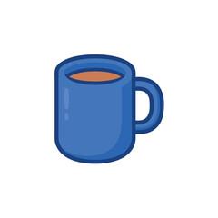 Blue Coffee Mug Vector Illustration