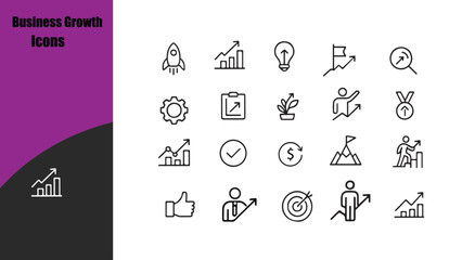 Business Growth Icons set