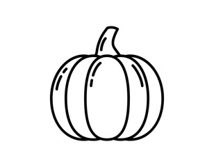 Pumpkin Outline Icon. Doodle Illustration for Posters, Websites, Apps, and Decorative Elements.