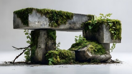 Natural moss plants display green