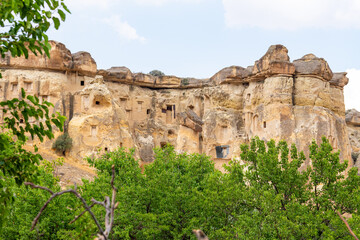 Majestic landscape of Cappadocia’s fairy chimneys, the region’s stunning geological wonders,...