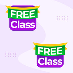 free class button vector