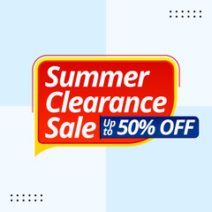summer clearance sale up to fifty percent off