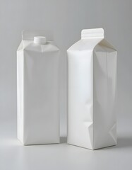 Blank white carton containers mockup ready for branding and packaging designs perfect for product showcasing