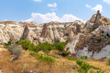 Majestic landscape of Cappadocia’s fairy chimneys, the region’s stunning geological wonders, place of residence of ancient Christians