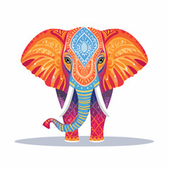 Obraz premium Colorful Decorative Elephant Design