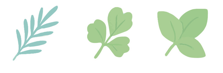 Minimalist botanical leaves, fresh eco-design.