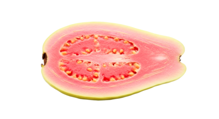pink guava unveiling a tropical delight, sliced to perfection, juicy and refreshing