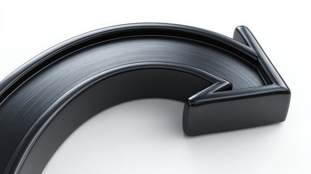 Black Curved Arrow Graphic Design