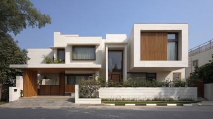 Modern Minimalist White House Architectural Design