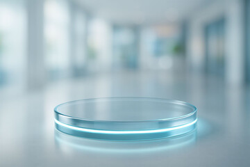 Modern interior design with a rippling water feature and soft lighting