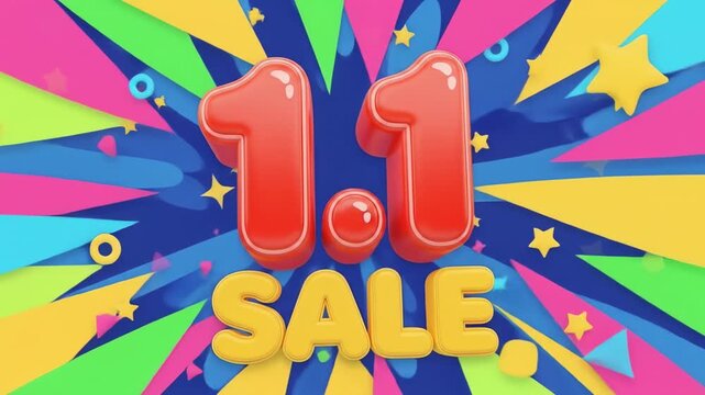 Celebration of 111 Sale with Colorful Graphics
