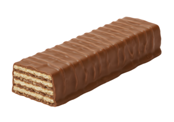 Delicious chocolate wafer bar ready to enjoy, perfect for advertising and food promotions