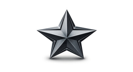 Fototapeta premium Gleaming Metallic Five-Pointed Star with Sharp Edges