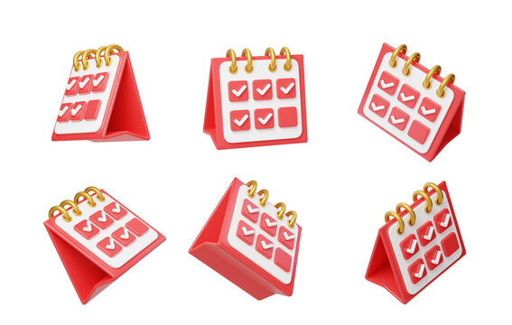 Calendar Tasks Check-in Completion Form Record 3D