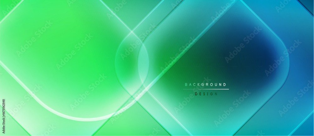 Poster abstract geometric background. gradient colors blend, creating dynamic visual effect. overlapping sh