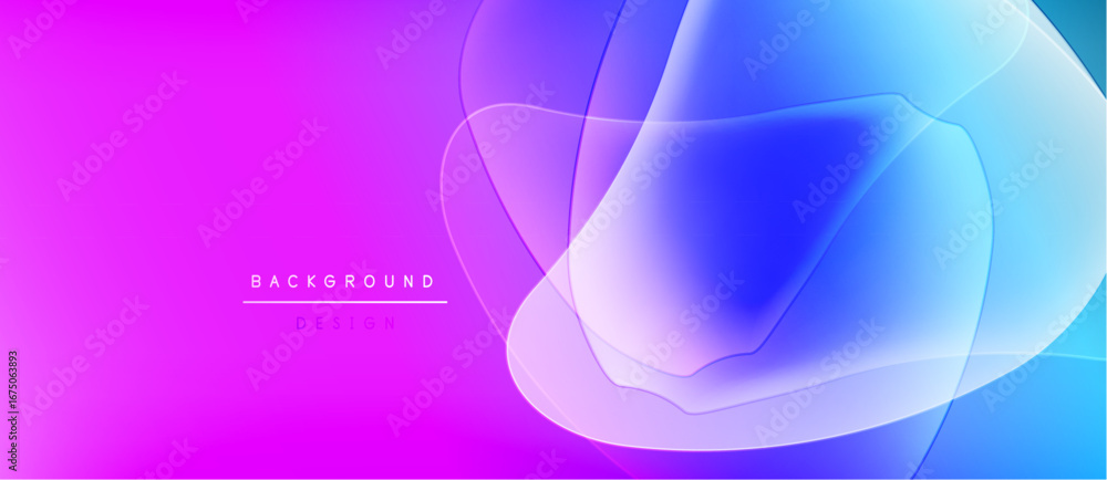 Poster abstract vibrant background. gradient colors blend, creating fluid shapes. modern design elements su