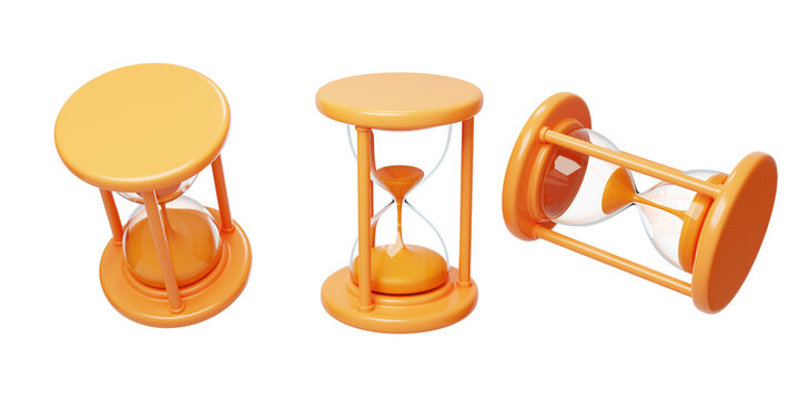Time countdown management Time hourglass 3D